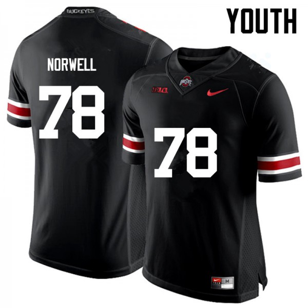 Ohio State Buckeyes #78 Andrew Norwell Youth NCAA Jersey Black
